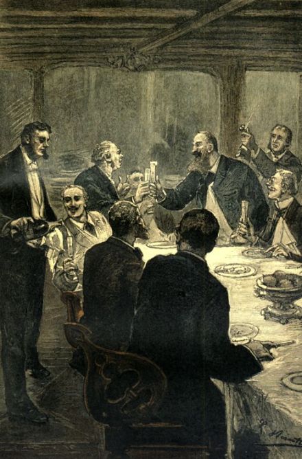 小说插图:在“阿洁莱”号上用餐
小说插图:在“阿洁莱”号上用餐