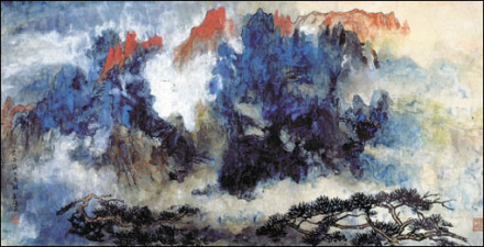 刘海粟泼墨山水 刘海粟泼墨山水