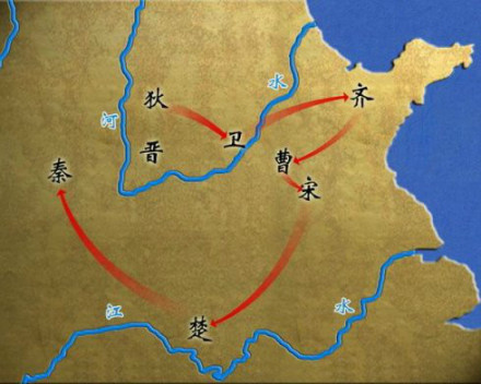 重耳流亡路线图 重耳流亡路线图