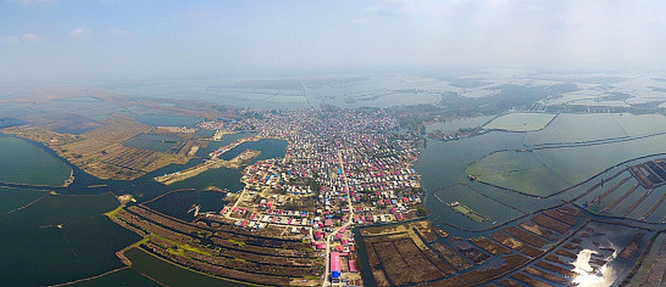 白洋淀中心的圈头西街村