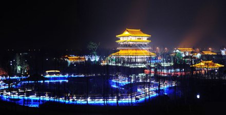 董永七仙女文化园夜色 董永七仙女文化园夜色