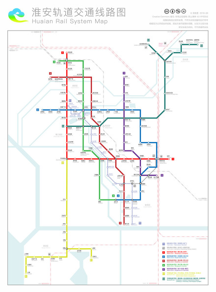 淮安轨道交通线路图(规划) 淮安轨道交通线路图(规划)