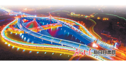 庆阳市区南部彩虹桥 庆阳市区南部彩虹桥