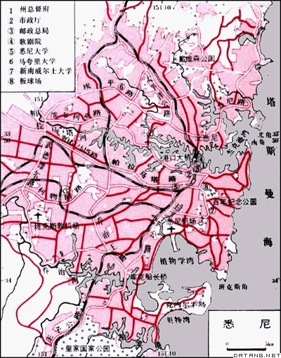 悉尼的交通路线图 悉尼的交通路线图