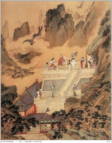 吹箫引凤-仇英-国画 吹箫引凤-仇英-国画