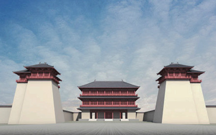 阊阖门复原示意图 阊阖门复原示意图