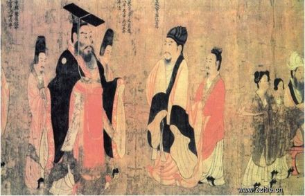 历代帝王图(局部)周武帝、陈后主像 历代帝王图(局部)周武帝、陈后主像