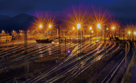 铁路夜景 铁路夜景