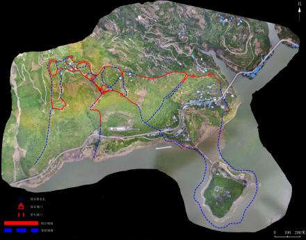 南宋白帝城城垣布局图 南宋白帝城城垣布局图