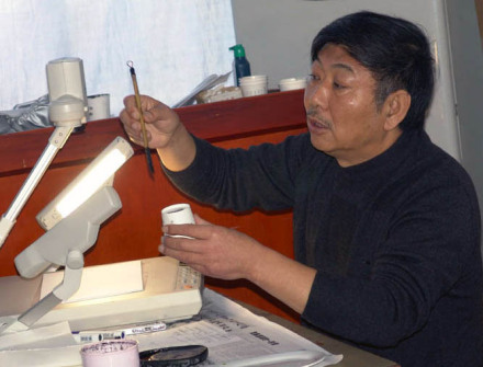 讲座中的王镛 讲座中的王镛