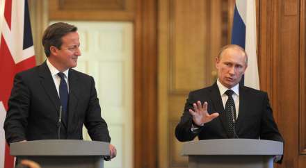 卡梅伦与俄罗斯总统普京(2013年6月16日) 卡梅伦与俄罗斯总统普京(2013年6月16日)