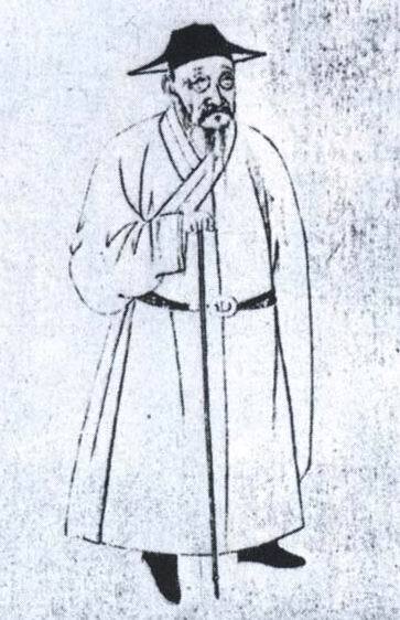 《元四学士图》中的虞集
《元四学士图》中的虞集