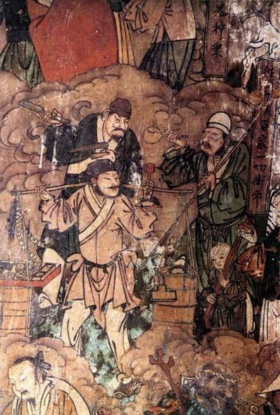 元代街市图 元杂剧演出壁画 元代街市图 元杂剧演出壁画