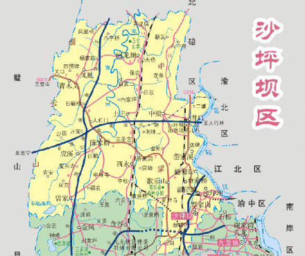 沙坪坝区地图 沙坪坝区地图