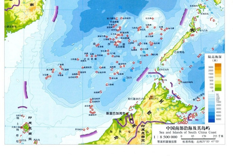 中国南海地图