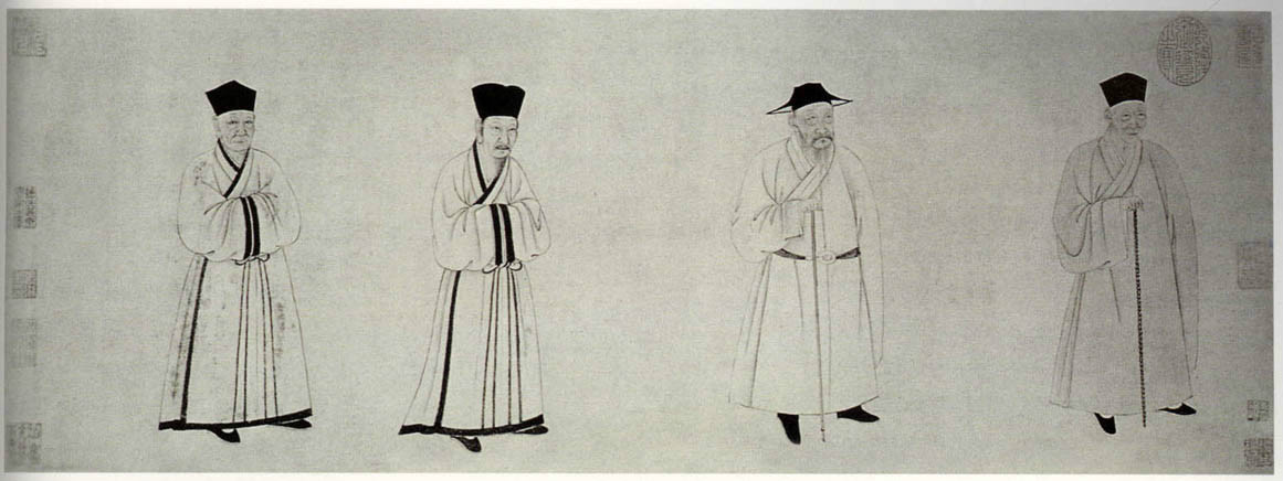 《元四学士图》（右一为吴澄）