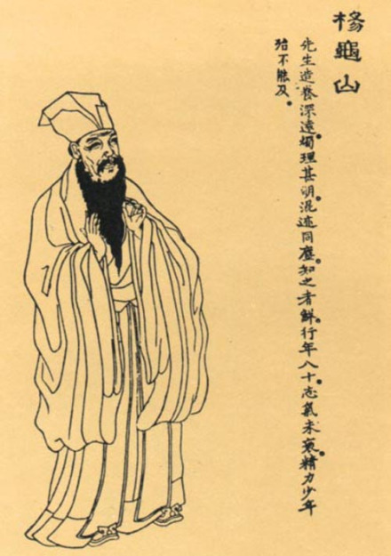 杨时题跋像取自清上官周绘,乾隆八年刻本《晚笑堂画传》。 杨时题跋像取自清上官周绘,乾隆八年刻本《晚笑堂画传》。