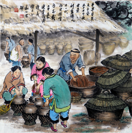 牛华芽菜封坛腌制 牛华芽菜封坛腌制