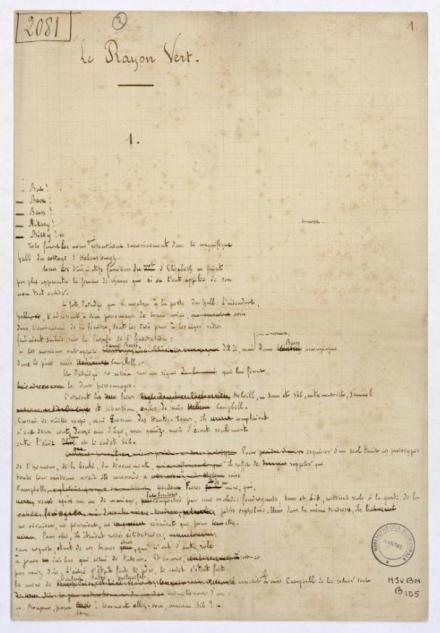 《绿光》的手稿(第1页)
《绿光》的手稿(第1页)