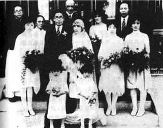 1929年司徒雷登参加冰心与吴文藻的婚礼 1929年司徒雷登参加冰心与吴文藻的婚礼