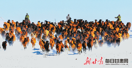 冬雪覆盖下的张掖市山丹马场雄浑壮美 冬雪覆盖下的张掖市山丹马场雄浑壮美