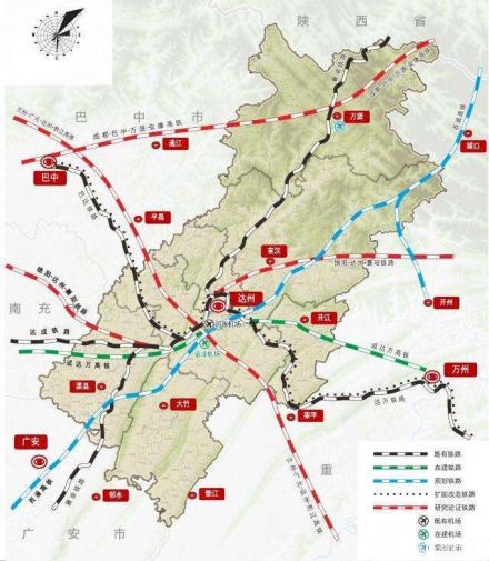 达州铁路示意图 达州铁路示意图