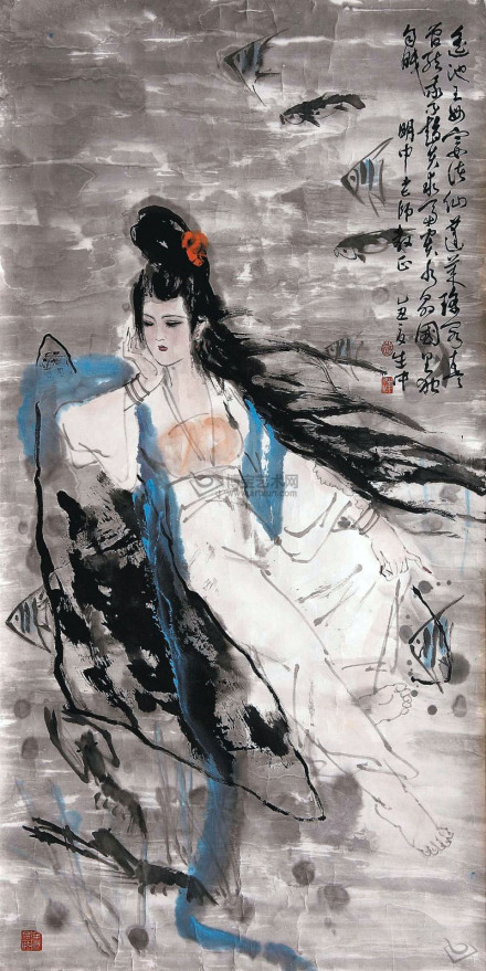 《龙女》中国画 《龙女》中国画