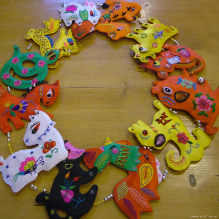 十二生肖布艺串件 十二生肖布艺串件