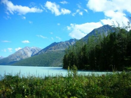 喀纳斯湖春夏时节的喀纳斯湖
喀纳斯湖春夏时节的喀纳斯湖