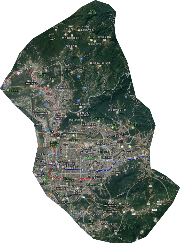 台北市卫星图高清版大图 台北市卫星图高清版大图