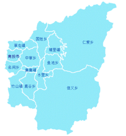 南投县行政区划详图 南投县行政区划详图