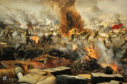 油画《渡江战役》 油画《渡江战役》