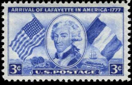 拉法耶特抵达北美大陆175周年纪念 拉法耶特抵达北美大陆175周年纪念