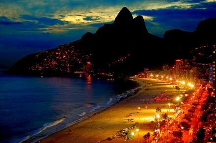 夜晚的里约沙滩 夜晚的里约沙滩