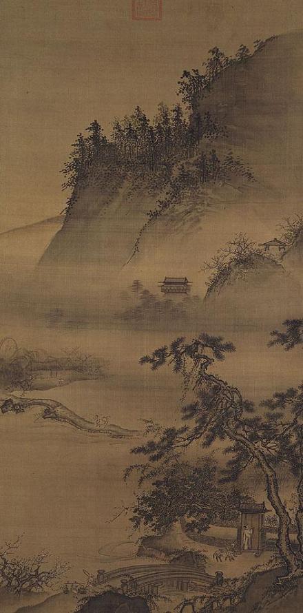 明 戴进《春游晚归图》 明 戴进《春游晚归图》