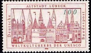 吕贝克古城邮票