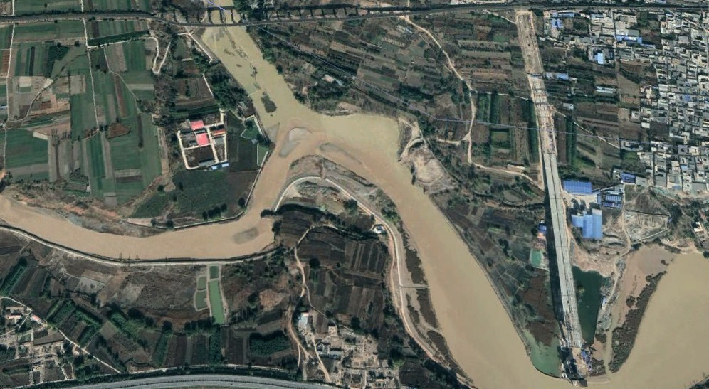 民和县享堂地区大通河汇合处