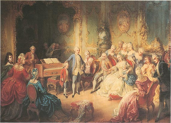 莫扎特受到玛丽亚·特蕾西娅女王的接见