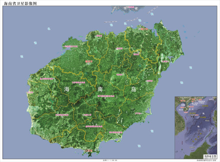 海南省卫星地图 海南省卫星地图