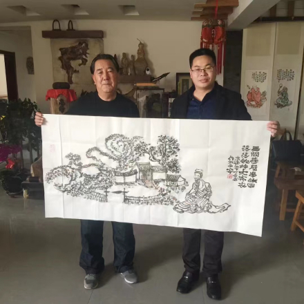 高建群和西部新闻网总编辑张龙 高建群和西部新闻网总编辑张龙