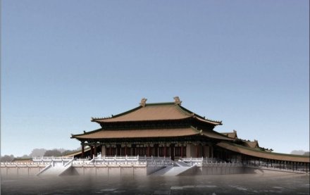 元中都一号大殿复原图 元中都一号大殿复原图