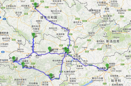 捷克地图中文版 捷克地图中文版