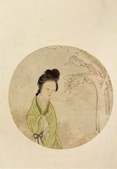 清代程庭鹭摹绘的柳如是画像 清代程庭鹭摹绘的柳如是画像