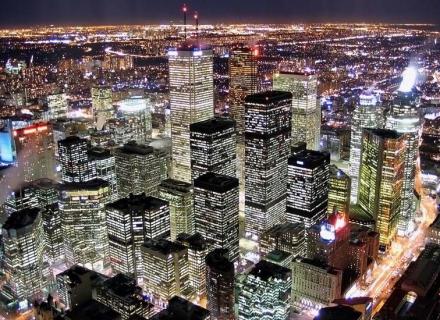 多伦多市中心的夜色 多伦多市中心的夜色