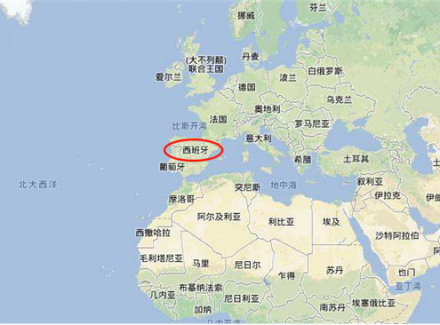 西班牙区域位置图 西班牙区域位置图