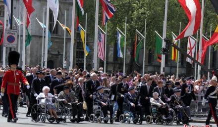 2015年5月8日伦敦部分二战老兵参加游行
2015年5月8日伦敦部分二战老兵参加游行