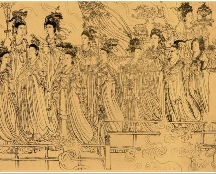 唐 吴道子《八十七神仙卷》局部 唐 吴道子《八十七神仙卷》局部