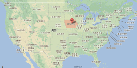 艾奥瓦州的地理位置 艾奥瓦州的地理位置