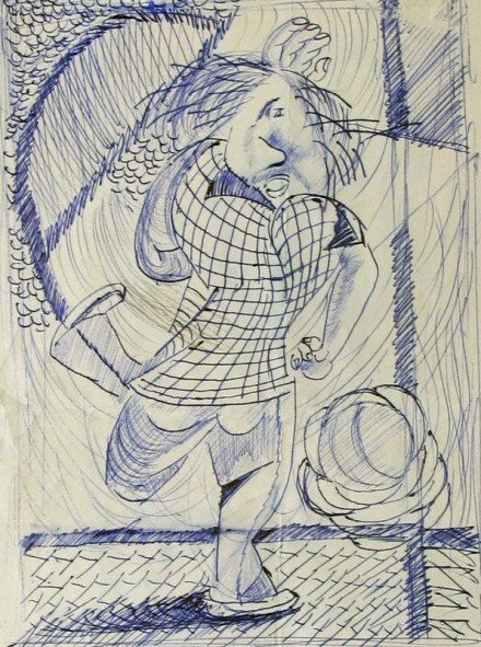 毕加索《体育馆》草稿,1926年 毕加索《体育馆》草稿,1926年