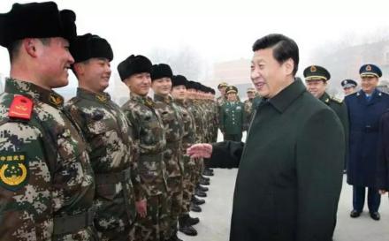中央军委主席习近平视察某武警部队 中央军委主席习近平视察某武警部队